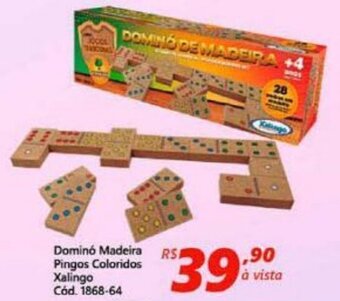 Lojas Becker Domino Madeira Pingos Coloridos Xalingo oferta