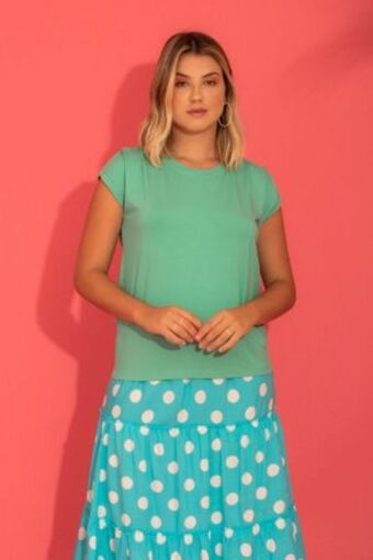 Opção Jeans Regata naomi verde oferta