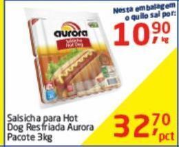Tenda Atacado Salsicha para hot dog aurora 3kg oferta