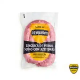 Linguiça de pernil suíno com azeitonas sabor de bragança pacote 1kg