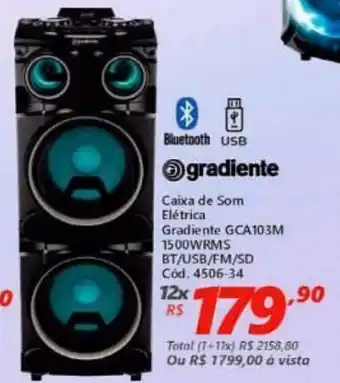 Caixa de Som Eletrica e Bateria Gradiente