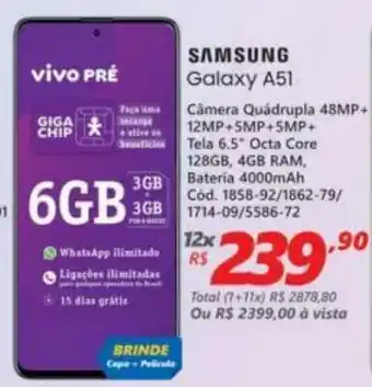 Lojas Becker Samsung Galaxy A51 oferta