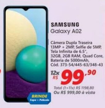 Lojas Becker Samsung Galaxy A02 oferta