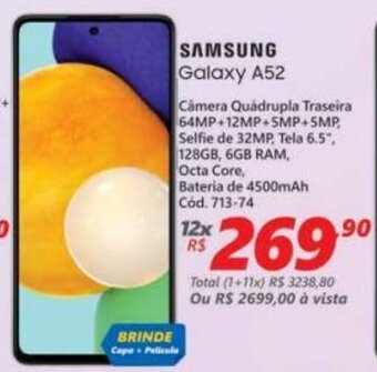 Lojas Becker Samsung Galaxy A52 oferta