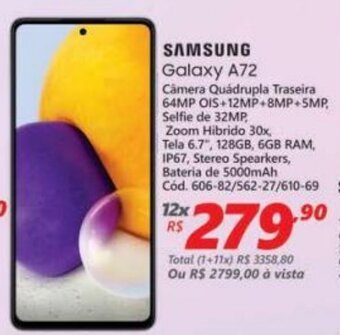 Lojas Becker Samsung Galaxy A72 oferta