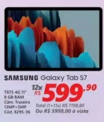 Lojas Becker Samsung Galaxy Tab S7 oferta