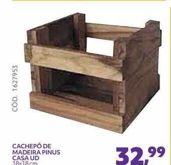 Telhanorte Cachepô De Madeira Pinus Casa Ud oferta