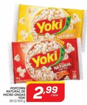 GBarbosa Popcorn natural de micro-ondas yoki oferta