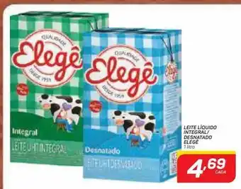 GBarbosa Leite líquido integral / desnatado elegê 1l oferta