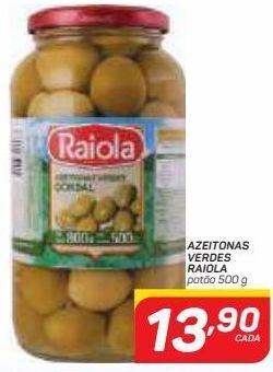 Azeitona verde raiola 500g