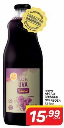 GBarbosa Suco de uva integral gbarbosa 1.5lt oferta