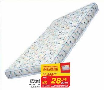 Colchão bonsono sleep d20 solteiro