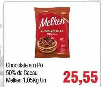 Chocolate Em Pó 50% De Cacau Melken 1.05kg Un