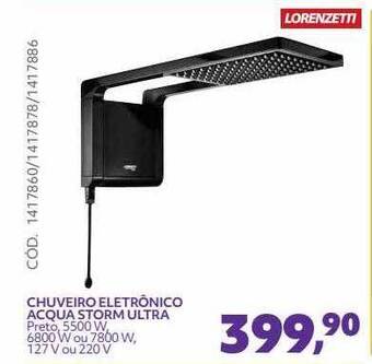 Telhanorte Lorenzetti Chuveiro Eletrônico Acqua Storm Ultra oferta