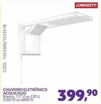Telhanorte Lorenzetti Chuveiro Eletrônico Acqua Duo oferta