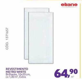 Telhanorte Eliane Revestimento Metro White oferta