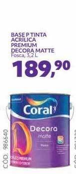 Telhanorte Base P Tinta Acrilica Premium Decora Matte oferta