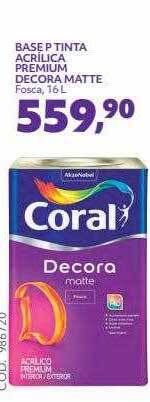 Base P Tinta Acrílica Premium Decora Matte