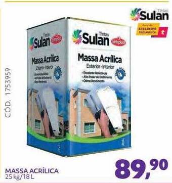 Telhanorte Sulan Massa Acrílica oferta