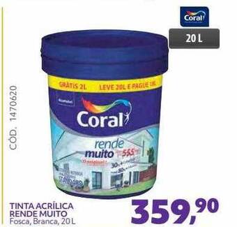 Telhanorte Coral Tinta Acrílica Rende Muito oferta