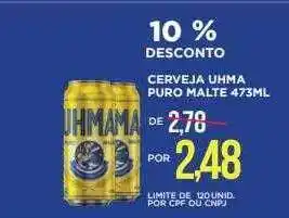 Apoio Mineiro Cerveja Uhma Puro Malte 10% Desconto oferta