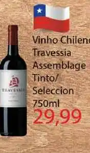 Chama Supermercados Vinho Chileno Travessia Assemblage Tinto Seleccion 750ml oferta