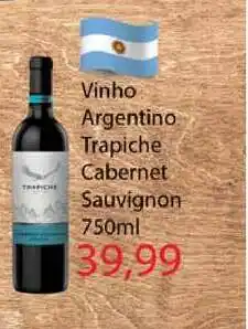 Chama Supermercados Vinho Argentino Trapiche Cabernet Sauvignon 750ml oferta