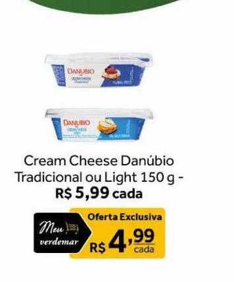 Verdemar Supermercado Cream Cheese Danubio Tradicional Ou Light oferta