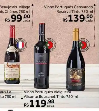 Verdemar Supermercado Vinho Português Vidigueira Alicante Bouschet Tinto Vinho Português Censurado Reserva Tinto oferta