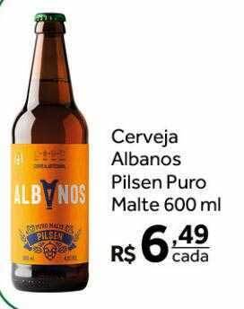 Verdemar Supermercado Cerveja Albanos Pilsen Puro Malte oferta