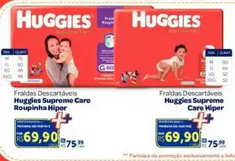 Fraldas Descartáveis Huggies Supreme Care Roupinha Hiper Fraldas Descartáveis Huggies Supreme Care Hiper