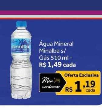Verdemar Supermercado água Mineral Minalbas S- Gàs oferta