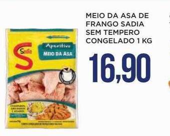 Apoio Mineiro Meio Da Asa De Frango Sadia Sem Tempero Congelado oferta