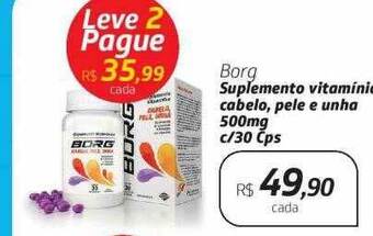Drogal Borg Suplemento Vitaminico Cabelo Pele E Unha oferta