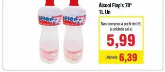 Spani Atacadista álcool Flop's 70° 1l Un oferta