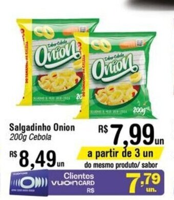 Fort Atacadista Salgadinho Onion Cebola 200g oferta