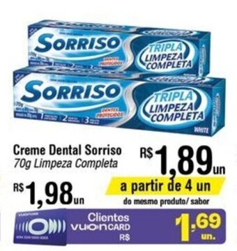 Fort Atacadista Creme Dental Sorriso 70g oferta