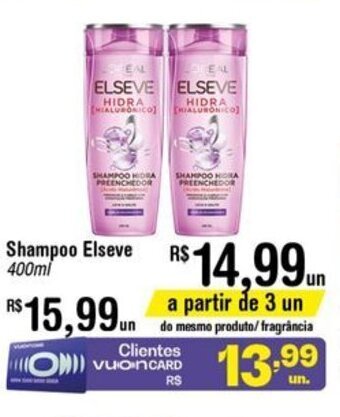 Fort Atacadista Shampoo Elseve 400ml oferta