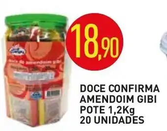 Doce Confirma Amendoim Gibi pote 1.2kg 20 unidades