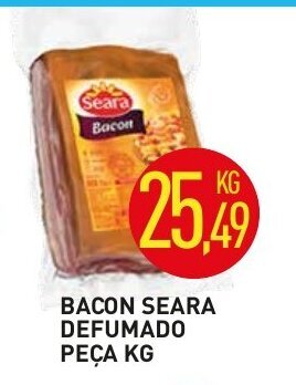 Calvo Atacadista Bacon Seara Defumado peca 1kg oferta