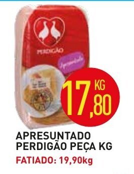 Calvo Atacadista Apresuntado Perdigao peca 1kg oferta