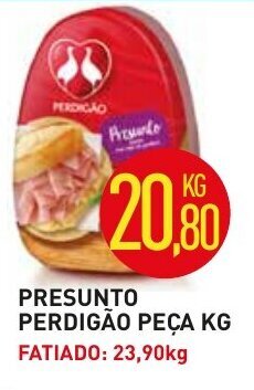 Calvo Atacadista Presunto Perdigao peca 1kg oferta