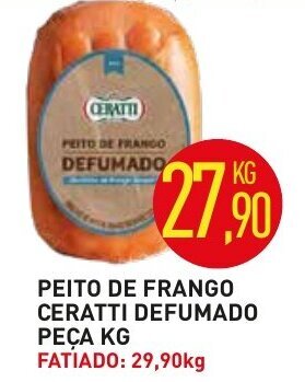 Calvo Atacadista Peito de Frango Ceratti Defumado peca 1kg oferta