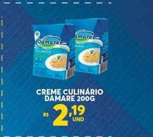 Atacadão Centro Sul Creme Culinário Damare oferta