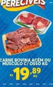 Atacadão Centro Sul Carne Bovina Acém Ou Musculo C- Osso Kg oferta