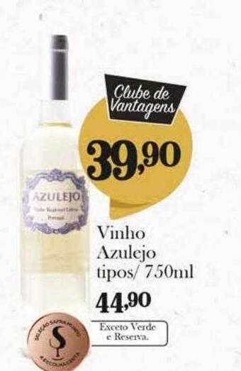 Confiança Supermercados Vinho Azulejo Tipos oferta