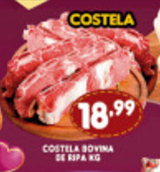 Supermercados Cristal Costela Bovina de Ripa 1kg oferta