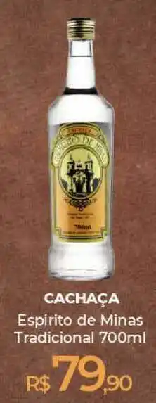 Peg Pese Cachaça Espirito De Minas Tradicional 700ml oferta