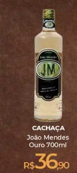 Cachaça João Mendes Ouro 700ml