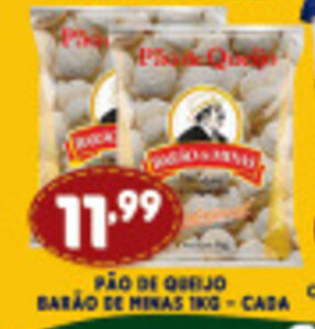 Supermercados Cristal Pao de Queijo Barao de Minas 1kg - cada oferta